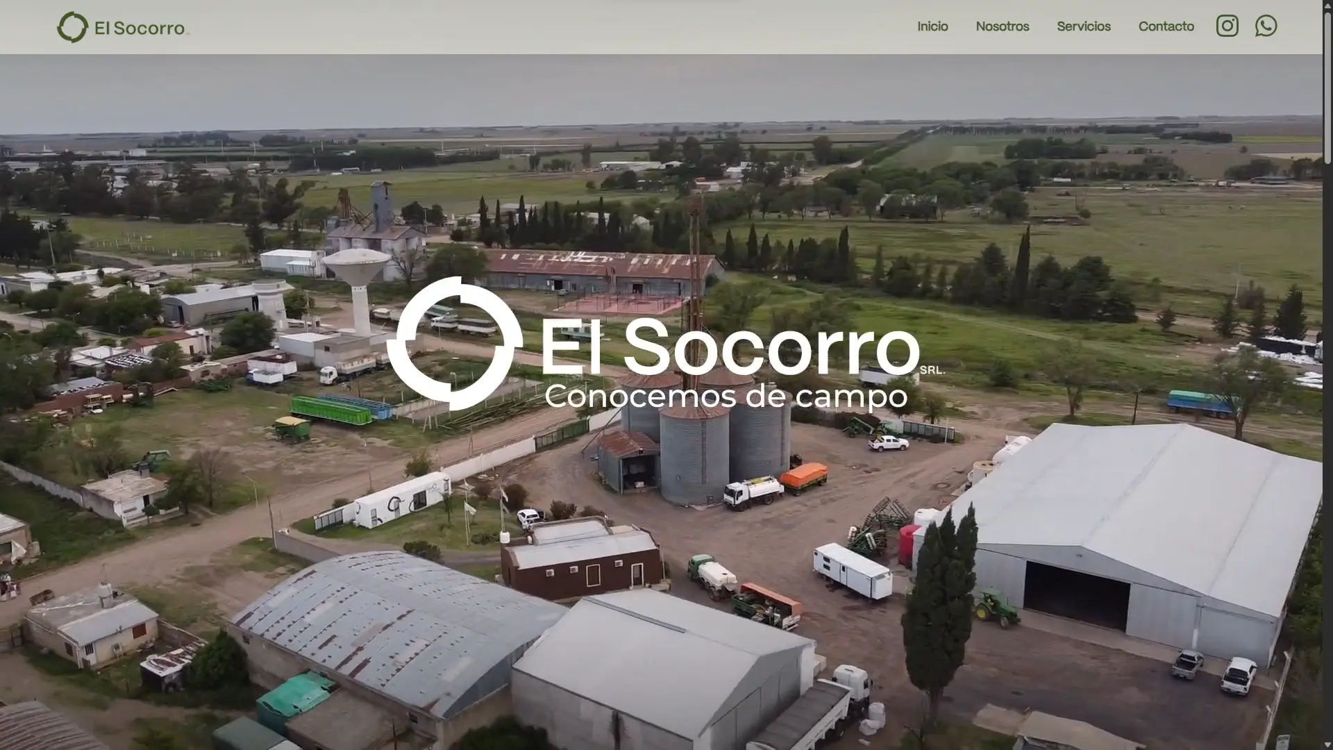 Vista previa del proyecto El Socorro: Sitio web institucional para una empresa agrícola zonal